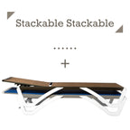 Chaise longue de jardin inclinable et réglable Kozyard Alan, entièrement en aluminium et avec pieds en résine de polypropylène.