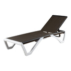 Chaise longue de jardin inclinable et réglable Kozyard Alan, entièrement en aluminium et avec pieds en résine de polypropylène.