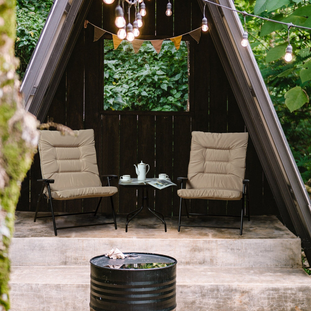 Ensemble bistro pliant rembourré 3 pièces Kozyard Elsa