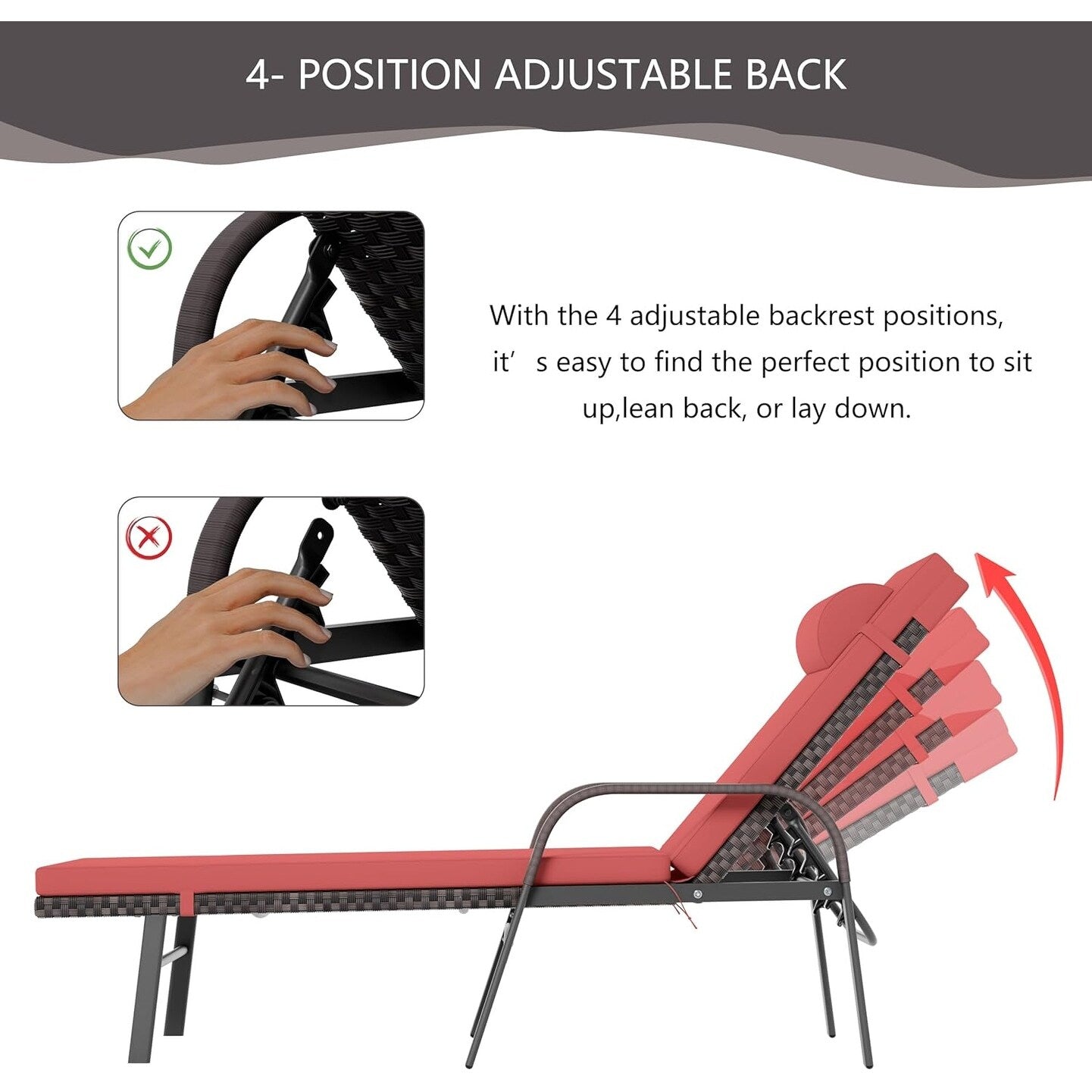 Ensemble de chaises longues d'extérieur Kullavik, 3 pièces