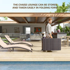 Ensemble de chaises longues d'extérieur Kullavik, 3 pièces