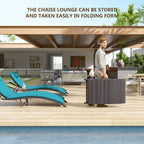 Ensemble de chaises longues d'extérieur Kullavik, 3 pièces