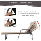 Ensemble de chaises longues d'extérieur Kullavik, 3 pièces