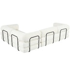 Canapé-lit modulable en forme de L en tissu velours côtelé