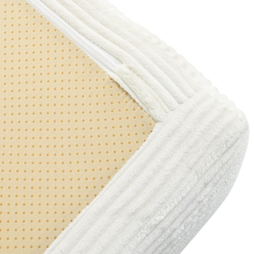 Canapé-lit modulable en forme de L en tissu velours côtelé