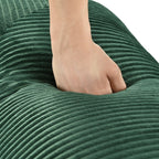 Canapé-lit modulable en forme de L en tissu velours côtelé