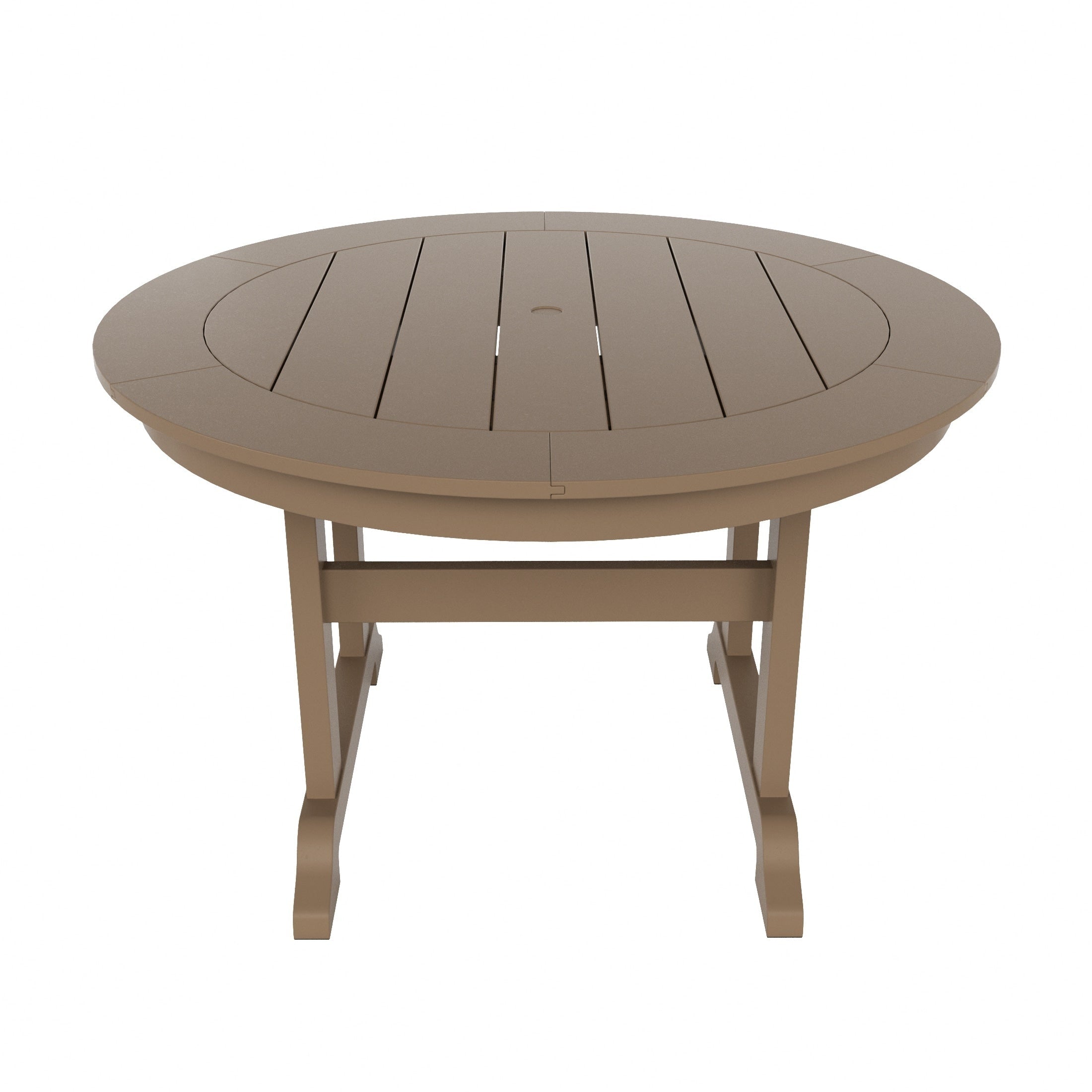 Ensemble de salle à manger d'extérieur Polytrends Laguna en PEHD résistant aux intempéries, avec table ronde et fauteuils (ensemble de 5 pièces)