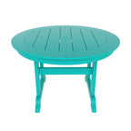 Ensemble de salle à manger d'extérieur Polytrends Laguna en PEHD résistant aux intempéries, avec table ronde et fauteuils (ensemble de 5 pièces)