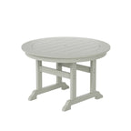 Ensemble de salle à manger d'extérieur Polytrends Laguna en PEHD résistant aux intempéries, avec table ronde et fauteuils (ensemble de 5 pièces)