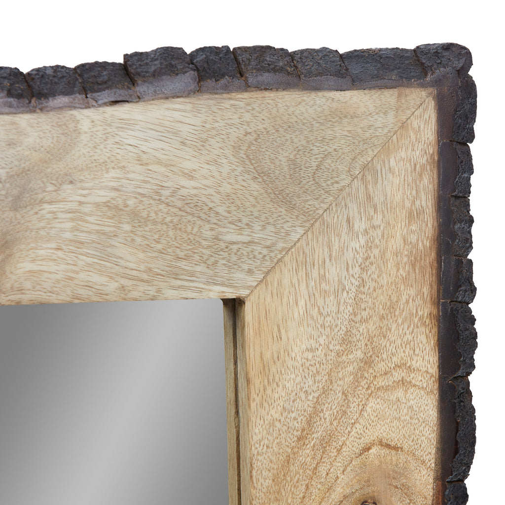 Lamont River of Goods Miroir mural rectangulaire en bois et verre marron et beige - 39 x 1,25 x 28 pouces