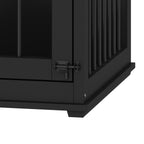 Grande niche pour chien d'angle, meuble pour 2 chiens, cage pour chien en forme de L - 58.7X41.1