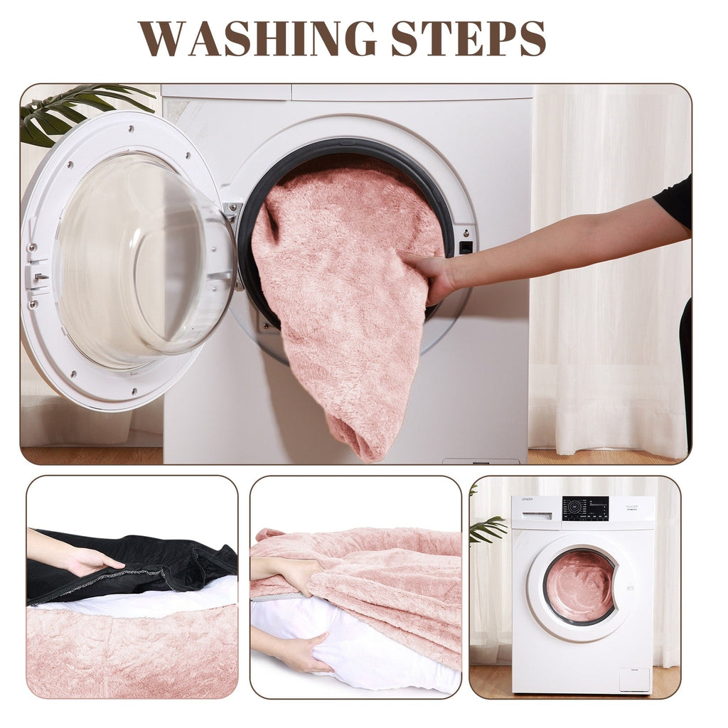 Grand lit pour chien, lit lavable de la taille d'un humain avec housse amovible