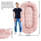 Grand lit pour chien, lit lavable de la taille d'un humain avec housse amovible