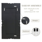 Grand miroir mural rectangulaire à facettes avec perles de cristal, à assembler.