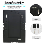 Grand miroir mural rectangulaire à facettes avec perles de cristal, à assembler.