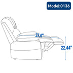 Grand fauteuil inclinable manuel pour adulte, canapé inclinable confortable en tissu, fauteuil inclinable rembourré pour salon