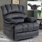 Grand fauteuil inclinable manuel pour adulte, canapé inclinable confortable en tissu, fauteuil inclinable rembourré pour salon