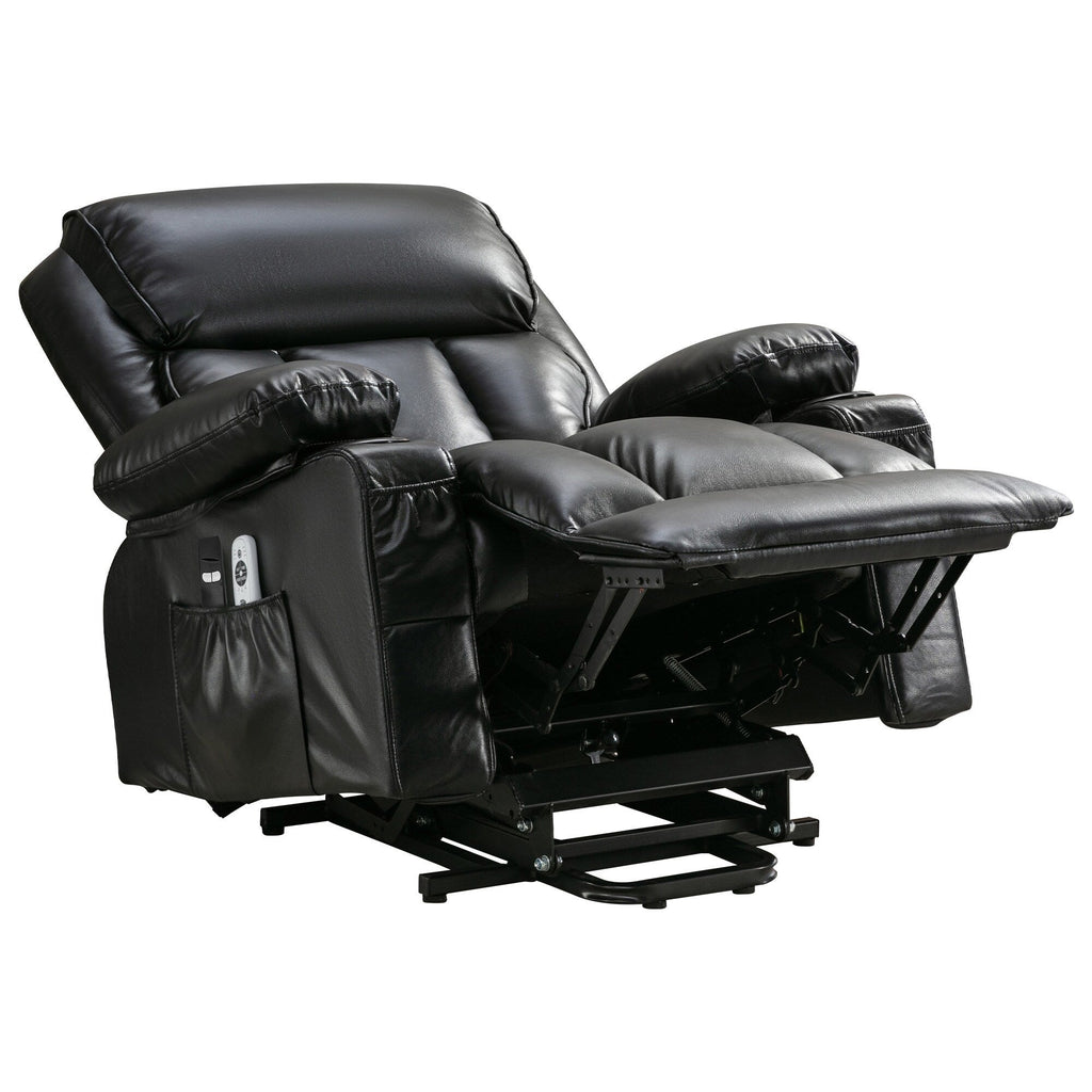 Grand fauteuil releveur électrique inclinable avec fonction chauffante et massage 8 points - Télécommande, port USB
