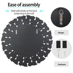 Grand miroir rond décoratif, miroir mural artistique en verre, miroir d'accent - 81 cm (l) x 81 cm (h)