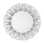 Grand miroir rond décoratif, miroir mural artistique en verre, miroir d'accent - 81 cm (l) x 81 cm (h)