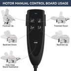 Fauteuil inclinable électrique Lazy Boy à double moteur en chenille avec fonction massage et chauffage lombaire, deux porte-gobelets, gris-bleu