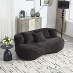 Fauteuil pouf Lazy Sofa, confortable et résistant, avec dossier haut, pour adultes et enfants - 2 places