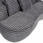 Fauteuil pouf Lazy Sofa, confortable et résistant, avec dossier haut, pour adultes et enfants - 2 places