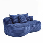 Fauteuil pouf Lazy Sofa, confortable et résistant, avec dossier haut, pour adultes et enfants - 2 places