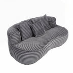 Fauteuil pouf Lazy Sofa, confortable et résistant, avec dossier haut, pour adultes et enfants - 2 places