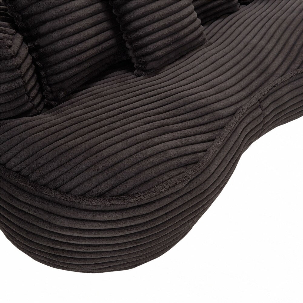 Fauteuil pouf Lazy Sofa, confortable et résistant, avec dossier haut, pour adultes et enfants - 2 places