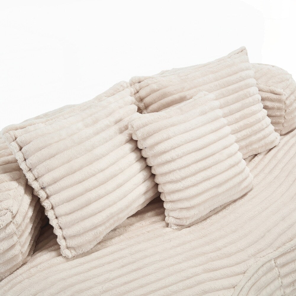 Fauteuil pouf Lazy Sofa, confortable et résistant, avec dossier haut, pour adultes et enfants - 2 places