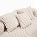 Fauteuil pouf Lazy Sofa, confortable et résistant, avec dossier haut, pour adultes et enfants - 2 places