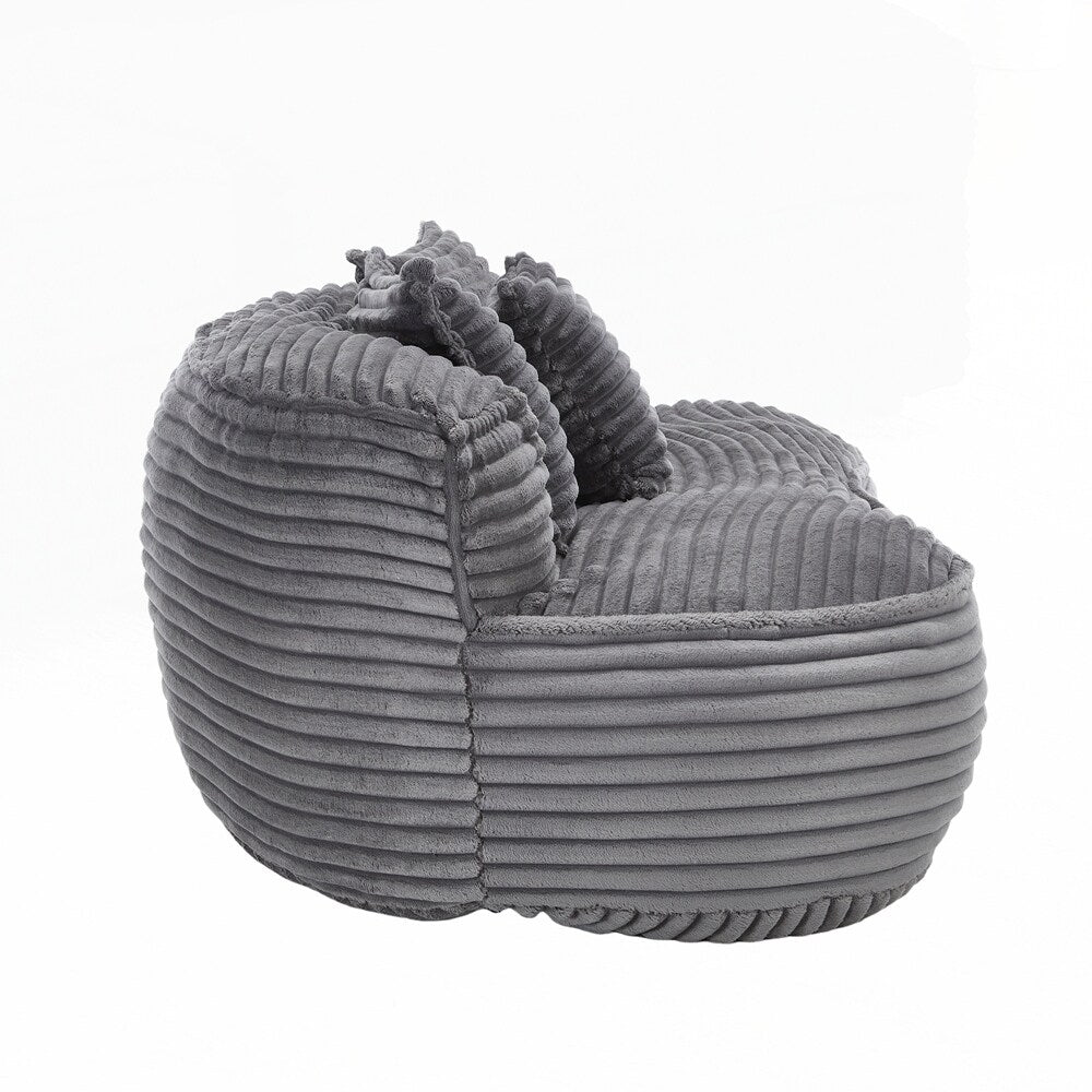 Fauteuil pouf Lazy Sofa, confortable et résistant, avec dossier haut, pour adultes et enfants - 2 places
