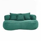 Fauteuil pouf Lazy Sofa, confortable et résistant, avec dossier haut, pour adultes et enfants - 2 places