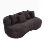 Fauteuil pouf Lazy Sofa, confortable et résistant, avec dossier haut, pour adultes et enfants - 2 places