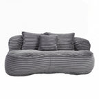 Fauteuil pouf Lazy Sofa, confortable et résistant, avec dossier haut, pour adultes et enfants - 2 places