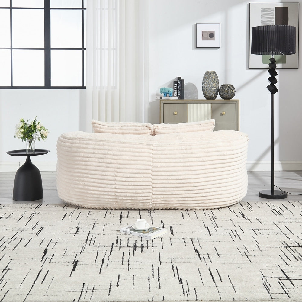 Fauteuil pouf Lazy Sofa, confortable et résistant, avec dossier haut, pour adultes et enfants - 2 places