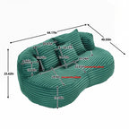 Fauteuil pouf Lazy Sofa, confortable et résistant, avec dossier haut, pour adultes et enfants - 2 places