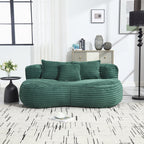 Fauteuil pouf Lazy Sofa, confortable et résistant, avec dossier haut, pour adultes et enfants - 2 places