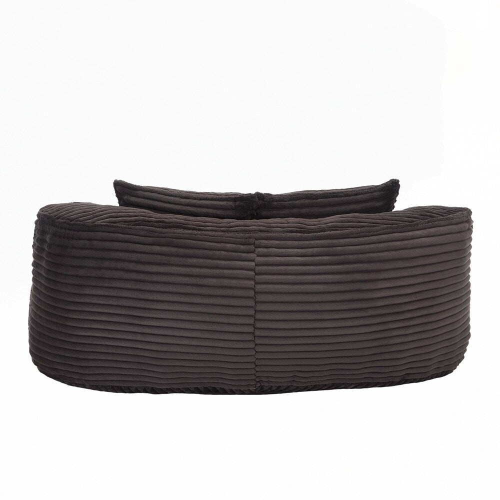 Fauteuil pouf Lazy Sofa, confortable et résistant, avec dossier haut, pour adultes et enfants - 2 places
