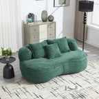 Fauteuil pouf Lazy Sofa, confortable et résistant, avec dossier haut, pour adultes et enfants - 2 places