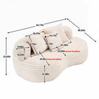 Fauteuil pouf Lazy Sofa, confortable et résistant, avec dossier haut, pour adultes et enfants - 2 places
