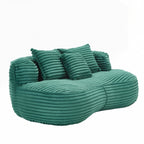 Fauteuil pouf Lazy Sofa, confortable et résistant, avec dossier haut, pour adultes et enfants - 2 places