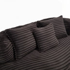 Fauteuil pouf Lazy Sofa, confortable et résistant, avec dossier haut, pour adultes et enfants - 2 places
