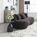 Fauteuil pouf Lazy Sofa, confortable et résistant, avec dossier haut, pour adultes et enfants - 2 places