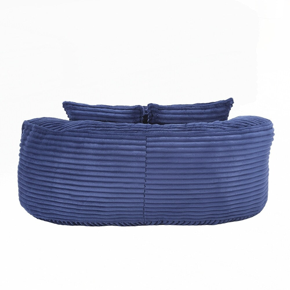 Fauteuil pouf Lazy Sofa, confortable et résistant, avec dossier haut, pour adultes et enfants - 2 places