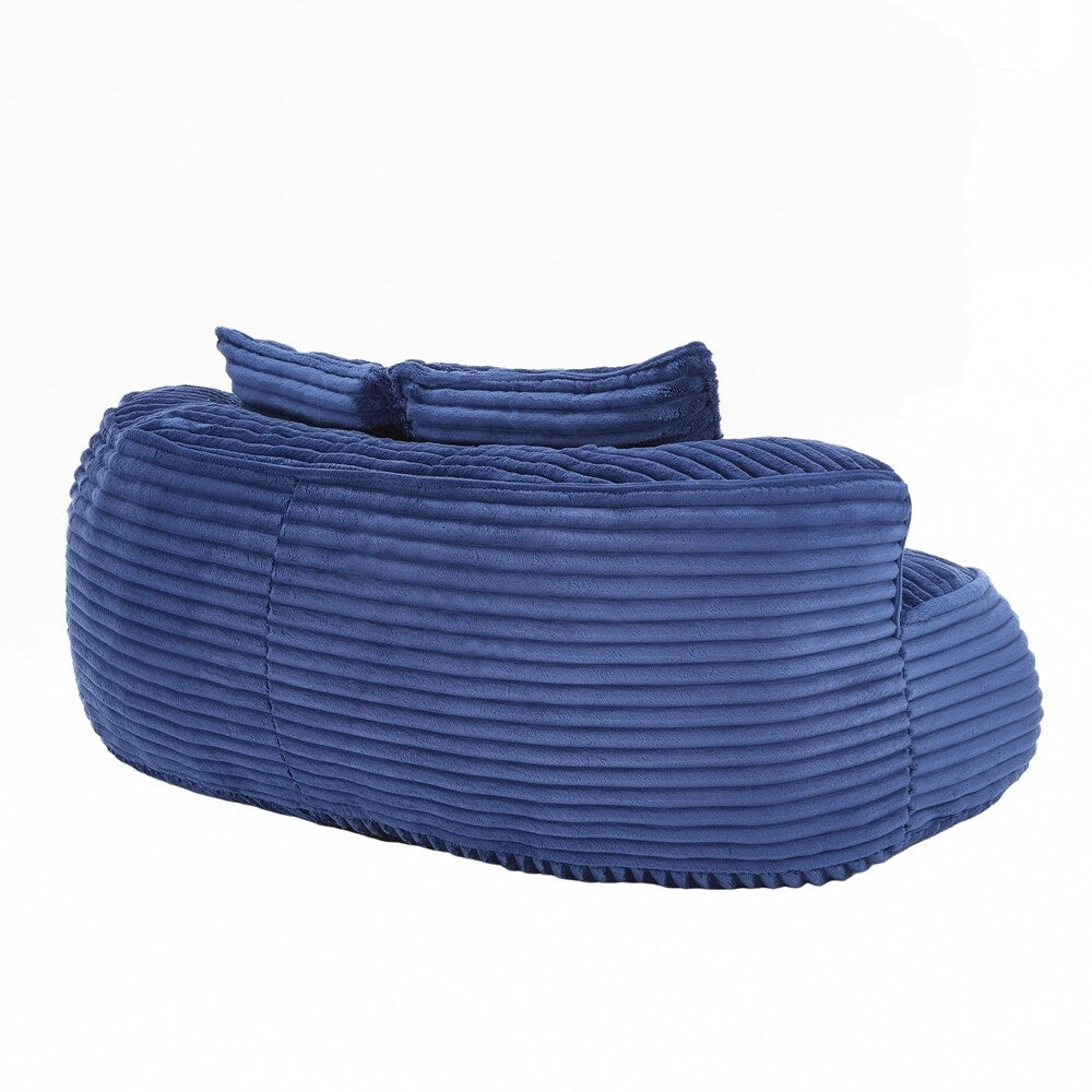 Fauteuil pouf Lazy Sofa, confortable et résistant, avec dossier haut, pour adultes et enfants - 2 places