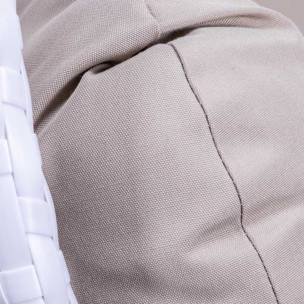 Chaise suspendue en forme d'œuf pour 2 personnes LeisureMod avec support - Hamac balançoire en rotin tressé pour intérieur/extérieur avec coussins