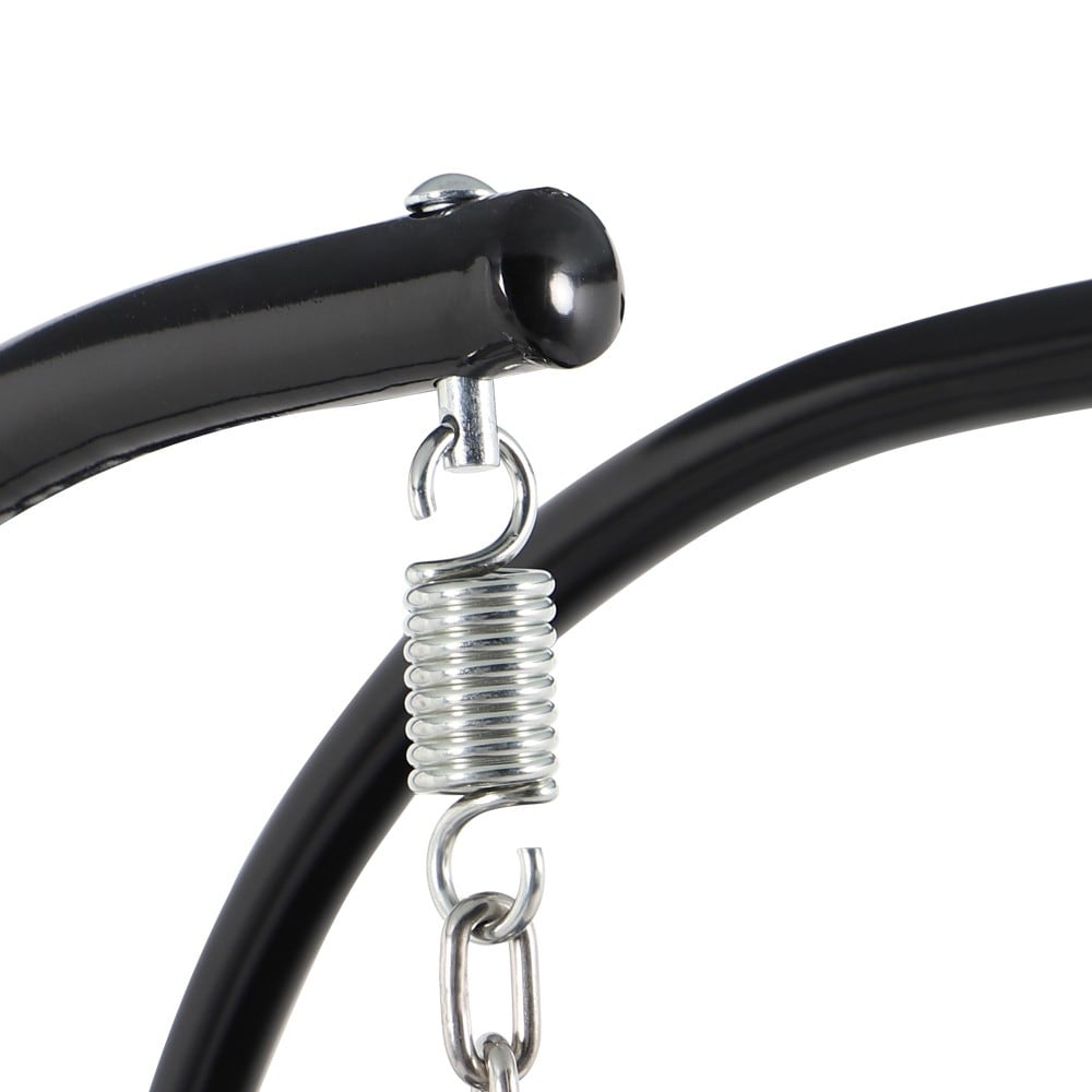 Chaise suspendue en forme d'œuf pour 2 personnes LeisureMod avec support - Hamac balançoire en rotin tressé pour intérieur/extérieur avec coussins