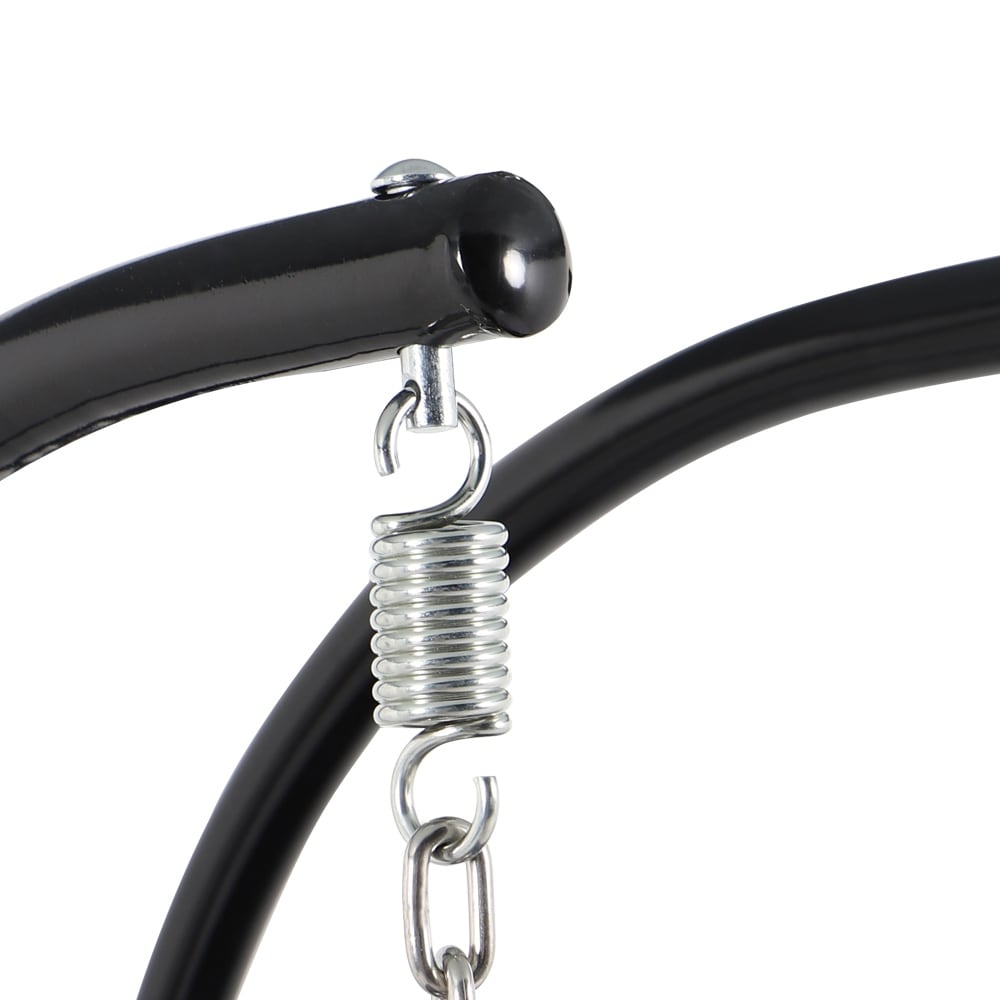 Chaise suspendue en forme d'œuf pour 2 personnes LeisureMod avec support - Hamac balançoire en rotin tressé pour intérieur/extérieur avec coussins